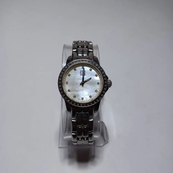 ESQ Ladies Stainless Steel Quartz Diamond Bezel Mother of Pearl Dial Watch see p - Picture 1 of 5
